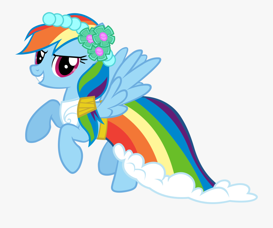 Rainbow"s Bridesmaid Dress - My Little Pony Rainbow Dash Dress, Transparent Clipart