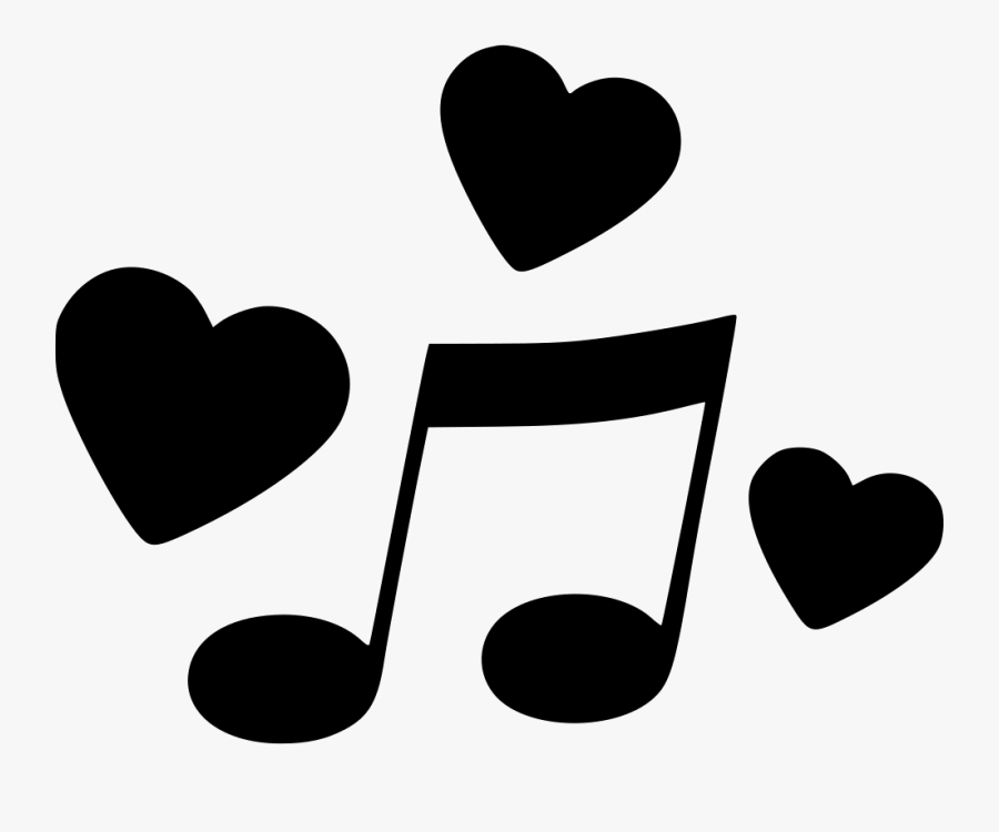 Transparent Music Notes Heart Clipart - Music With Hearts Icon, Transparent Clipart