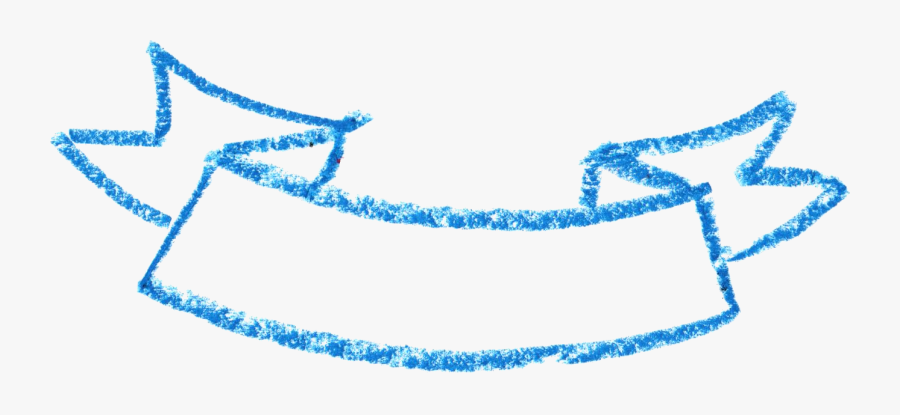 Blue Crayon Banner Png, Transparent Clipart