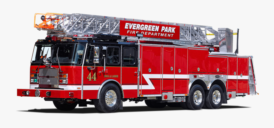 Fire Truck Aerial Ladder, Transparent Clipart