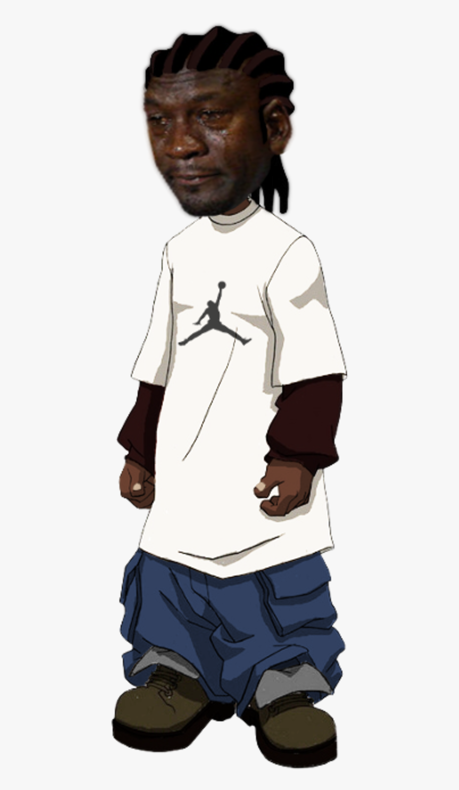 The Boondocks Michael Jordan Shoulder Standing Male - Riley Cartoon Boondocks Jordan, Transparent Clipart
