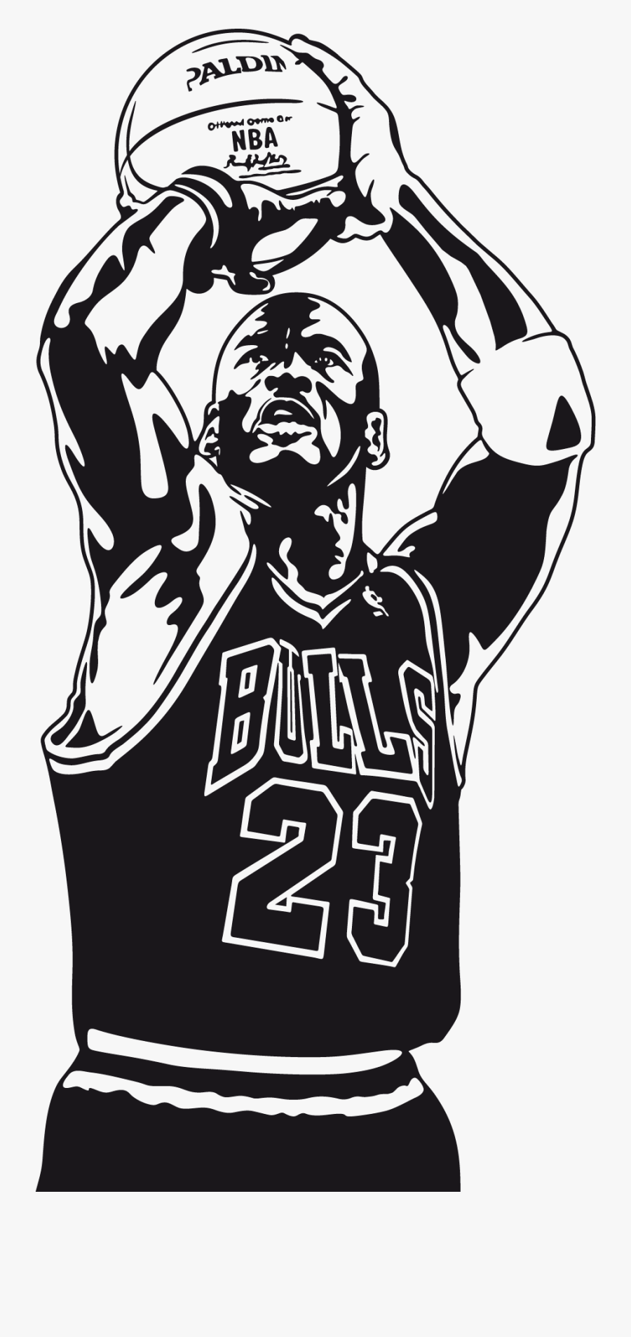 Download Michael Jordan Vector Black And White , Free Transparent ...