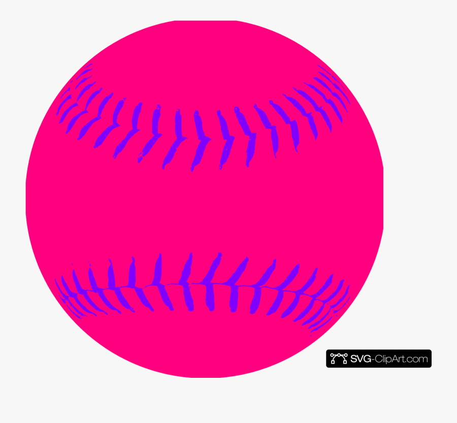 Softball Pink Clip Art Icon And Clipart Transparent - College Baseball, Transparent Clipart