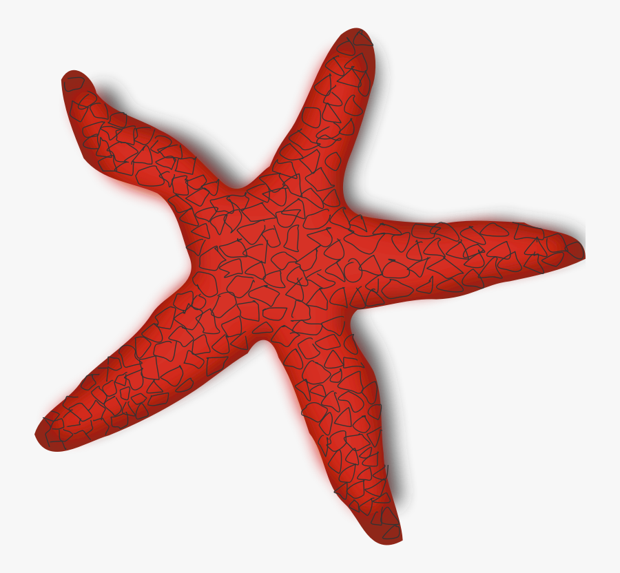 Red Starfish Clipart, Transparent Clipart