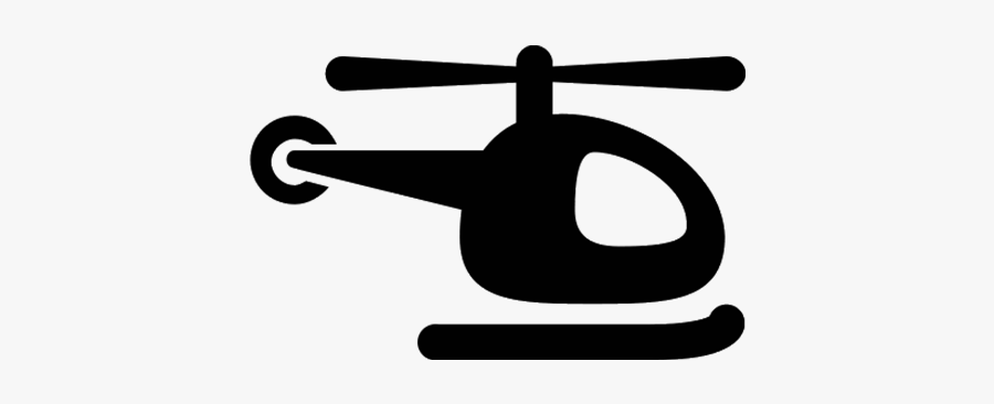 Helicopter Black And White Symbol, Transparent Clipart