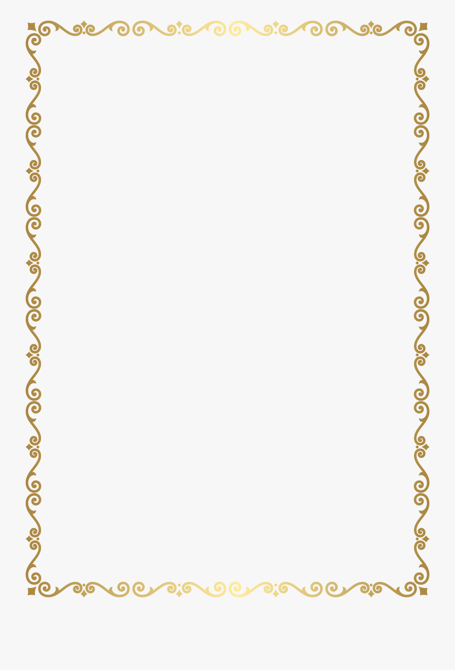 Border Frame Golden Transparent Clip Art Image Gallery - Border Design Transparent Background, Transparent Clipart