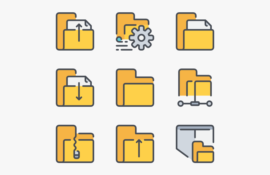 Folder And Document, Transparent Clipart