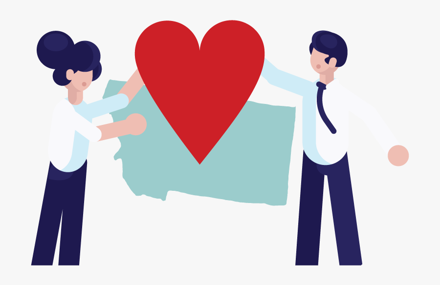 Two People Forming A Nonprofit In Montana - Love, Transparent Clipart