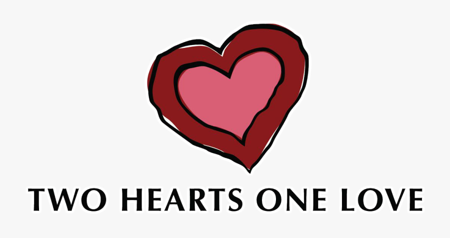 Two Hearts One Love, Transparent Clipart