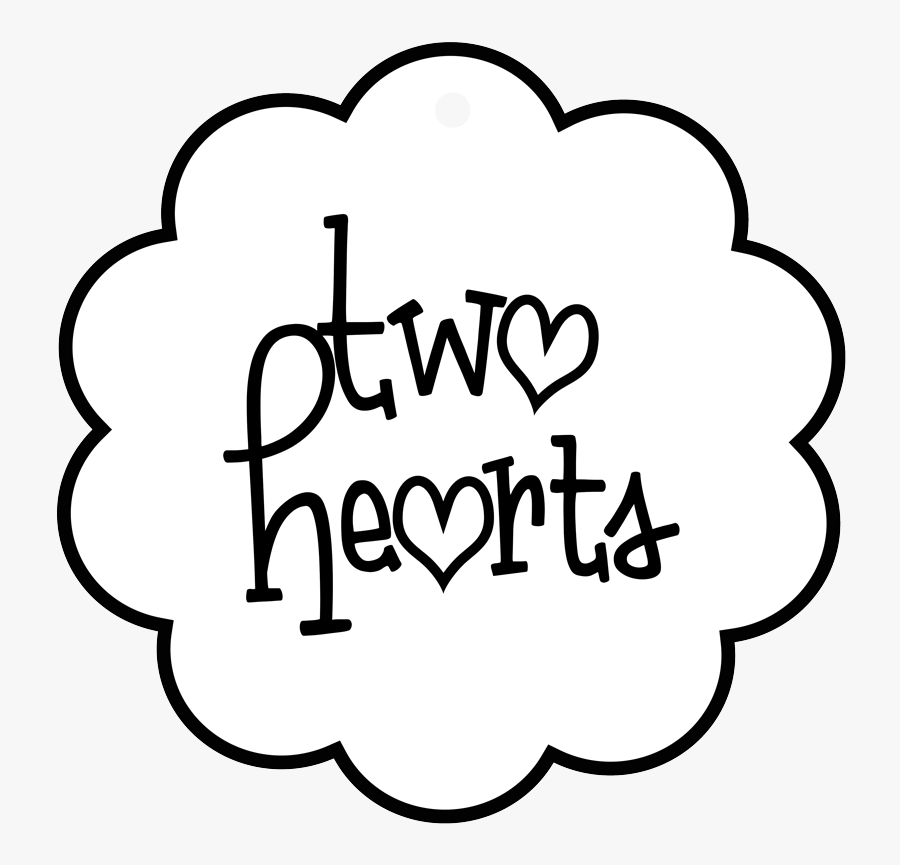 Two Hearts Neighm Tags - Illustration, Transparent Clipart