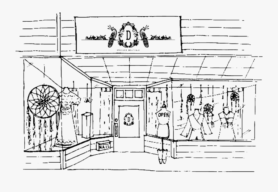 Dressed Boutique S Story - Sketch, Transparent Clipart