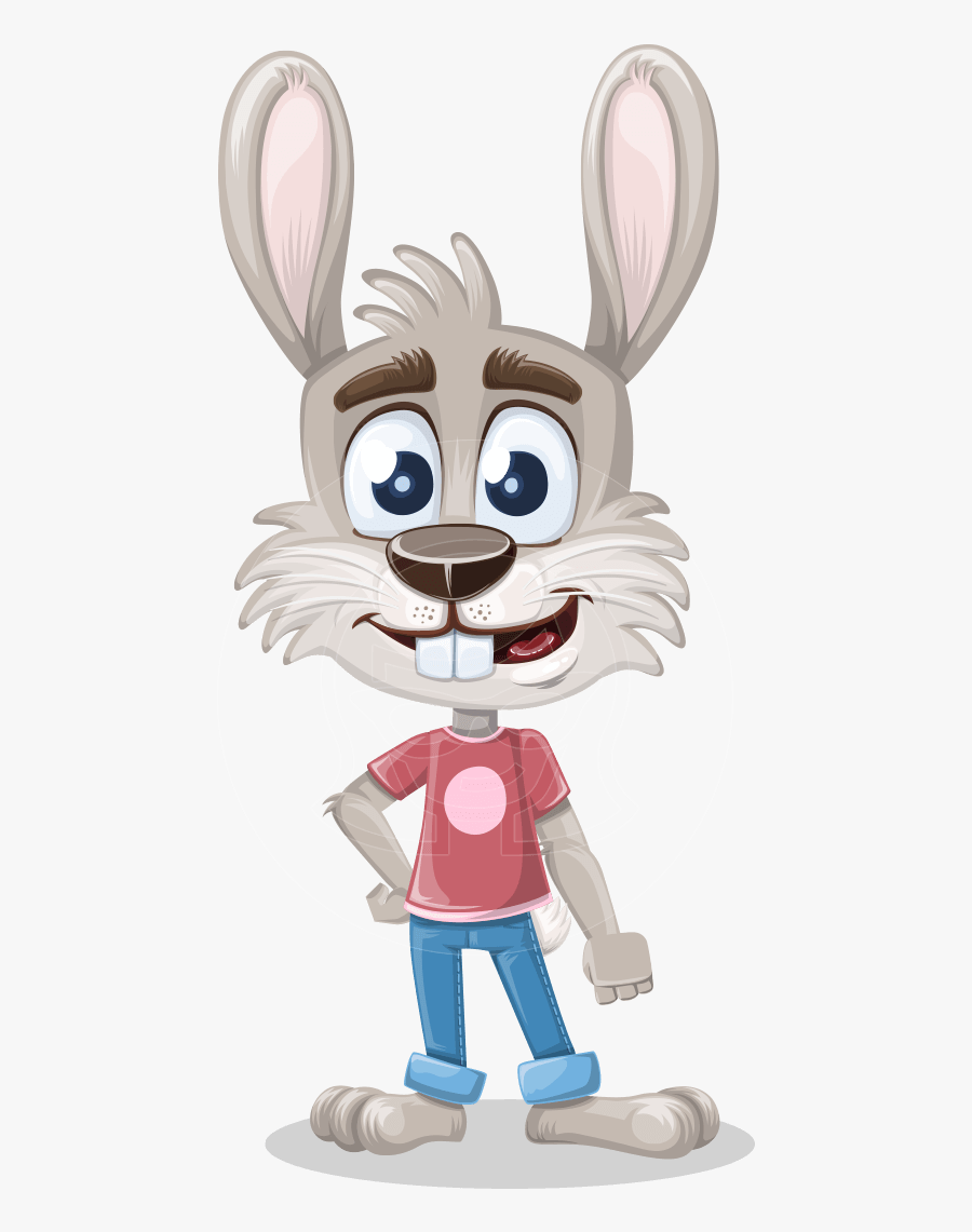 Choppy The Casual Bunny - Rabbit, Transparent Clipart