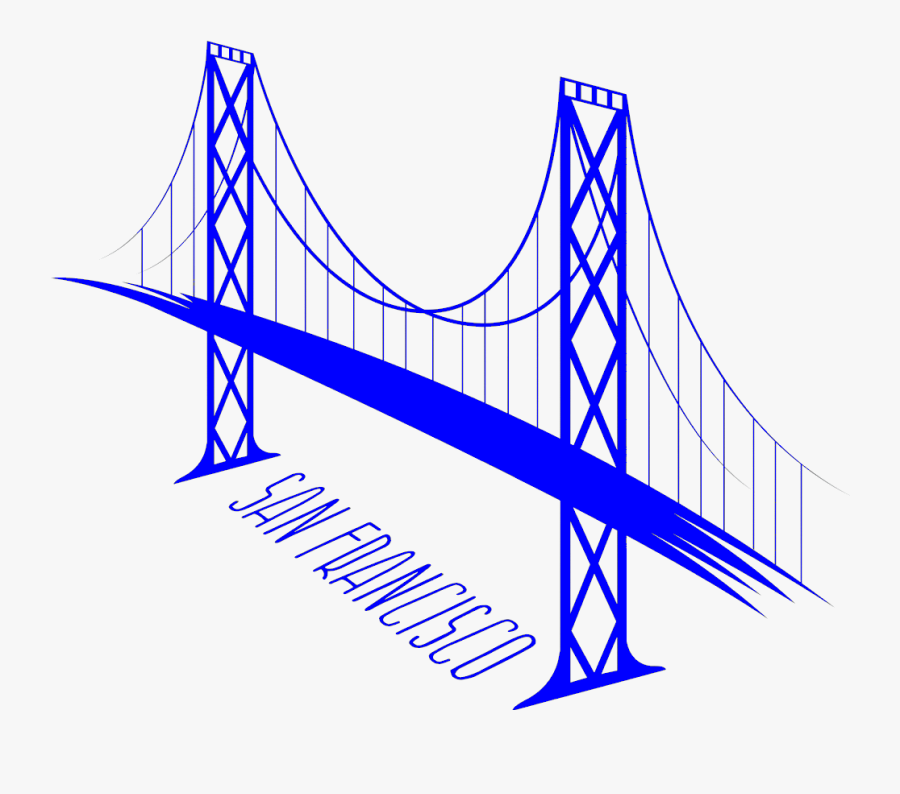 Bridge, Blogger - Vector Draw San Francisco Bridge, Transparent Clipart