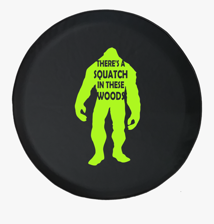 Transparent Bigfoot Silhouette Png - Jeep Sasquatch Tire Cover, Transparent Clipart