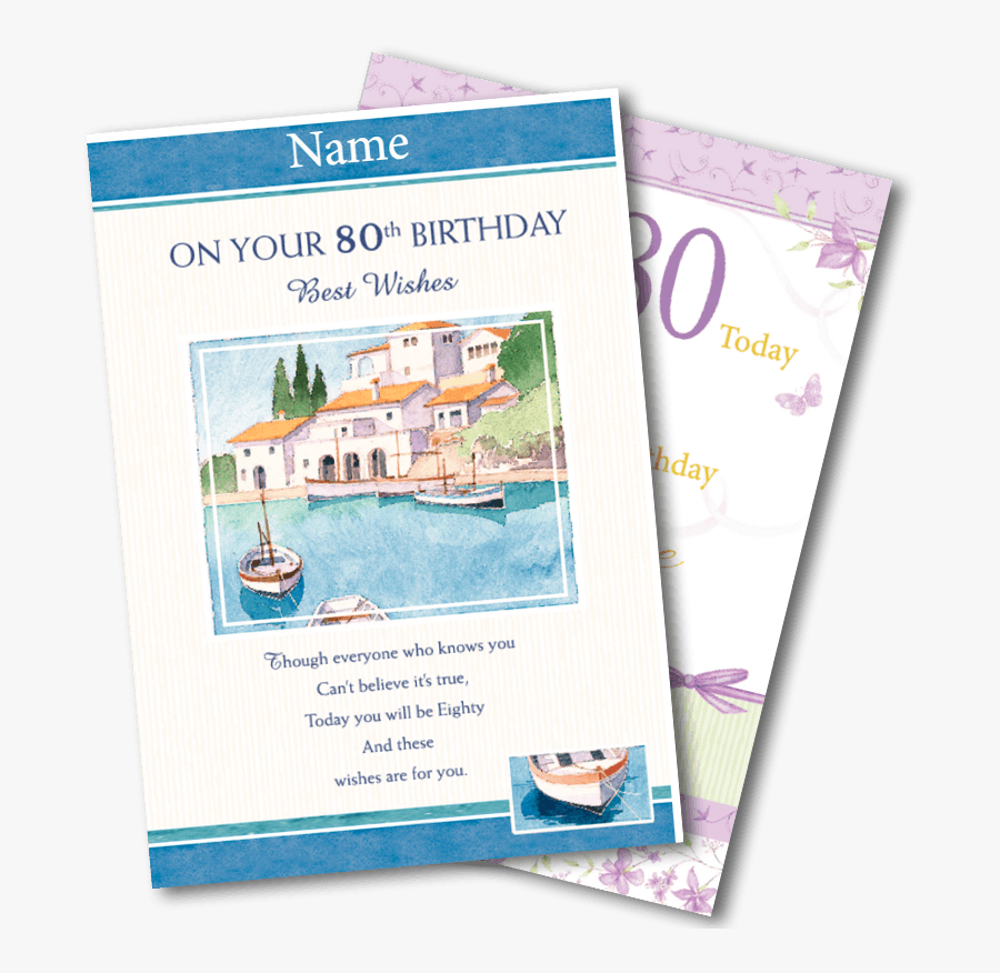 80th Birthday - Flyer, Transparent Clipart