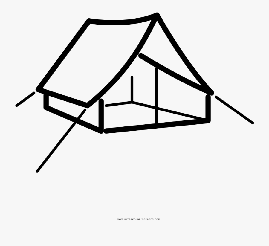 Tent Coloring Page, Transparent Clipart