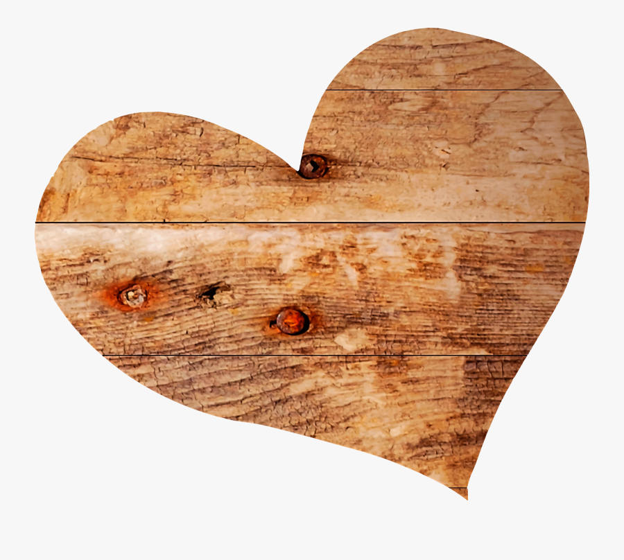 Wooden Heart Clip Arts - Transparent Wood Heart Png, Transparent Clipart