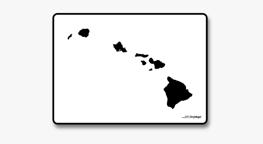 Hawaii - Hawaiian Islands Map Black And White, Transparent Clipart