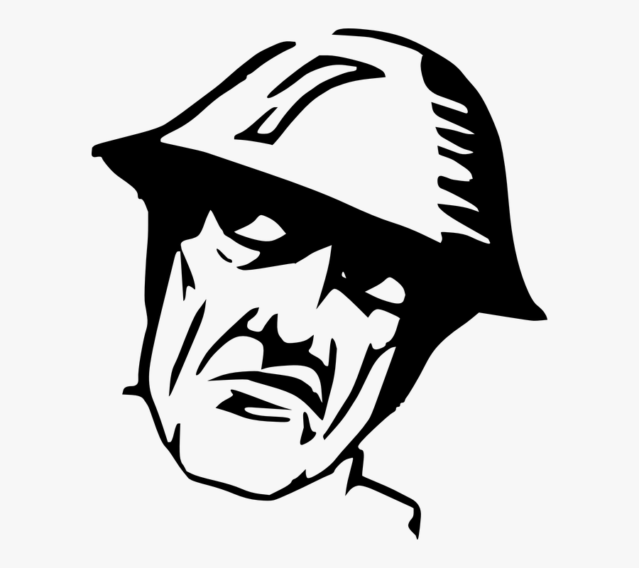 Soldier, Army, Mad, People, Man, Angry, Person, Hat - Army Head Png, Transparent Clipart