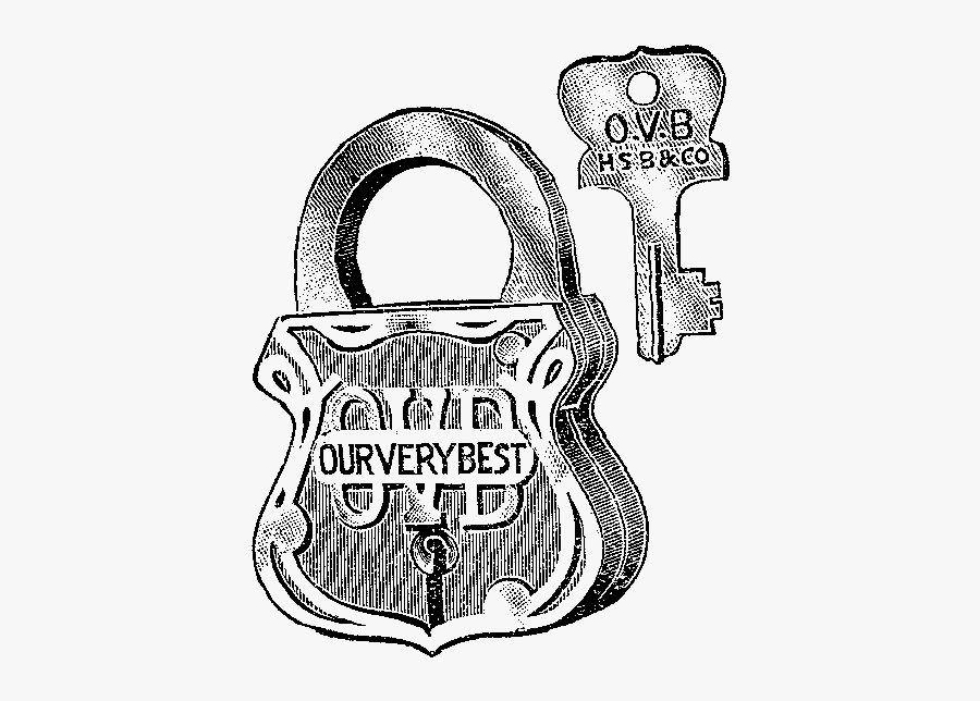 Vintage Cute Locks, Transparent Clipart