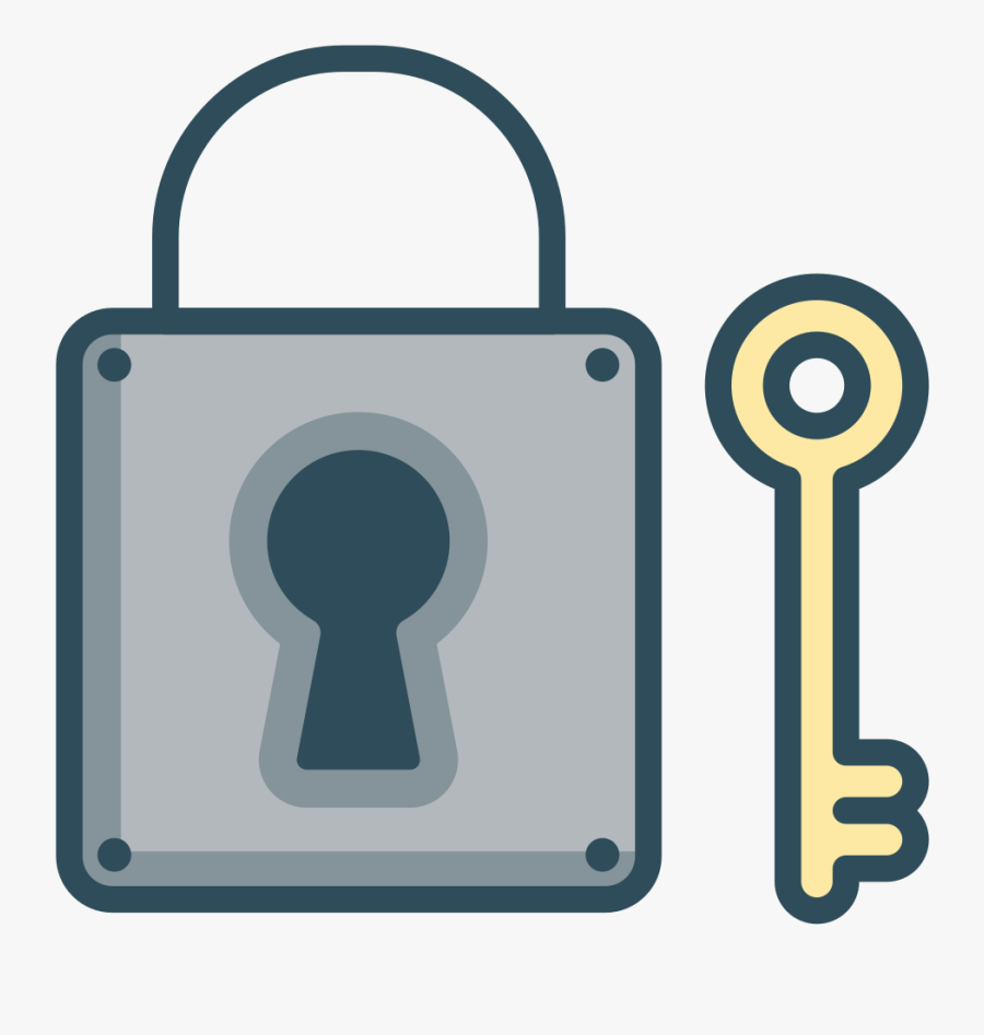 Key Lock Icon - Key And Lock Png, Transparent Clipart