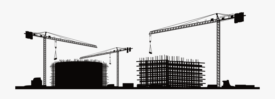 Construction Vector Graphics Building Clip Art Silhouette - Building Construction Vector Png, Transparent Clipart