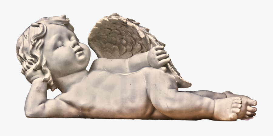 Transparent Cherub Wings Png - Baby Statue Png, Transparent Clipart