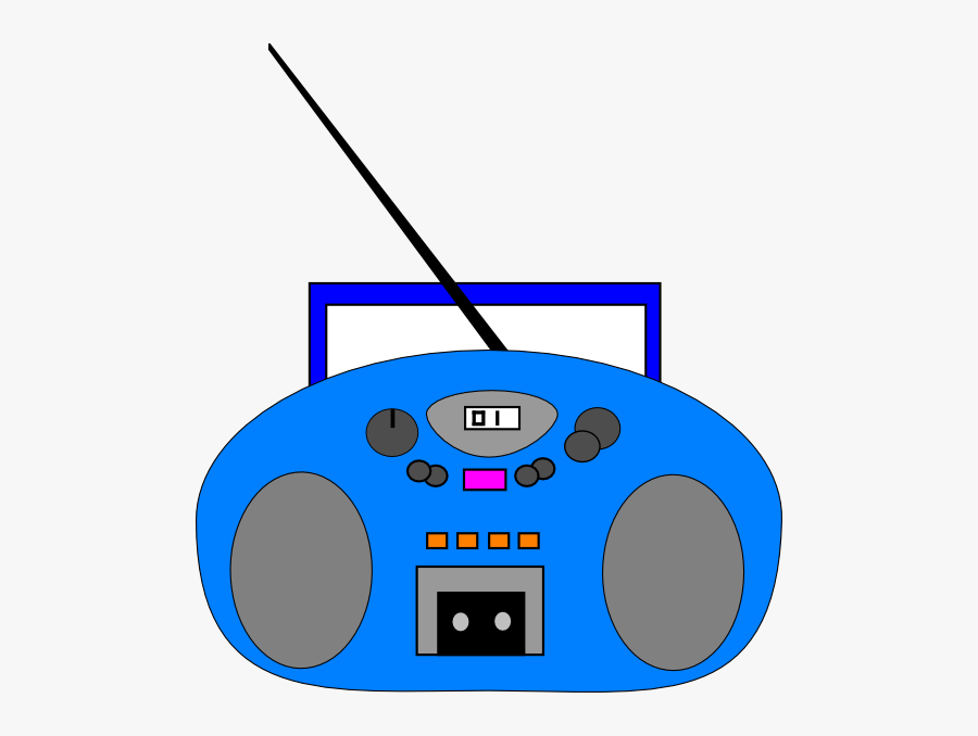 Clipart Of Stereo And Blue Microphone - Clipart Of Radio, Transparent Clipart