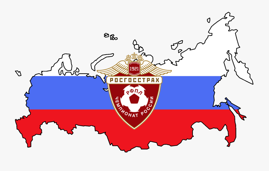 Russia Map Flag Png, Transparent Clipart
