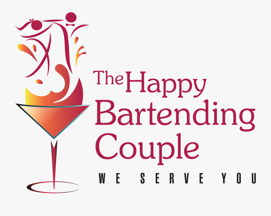 The Happy Bartending Couple Final-01 - Wine Glass, Transparent Clipart