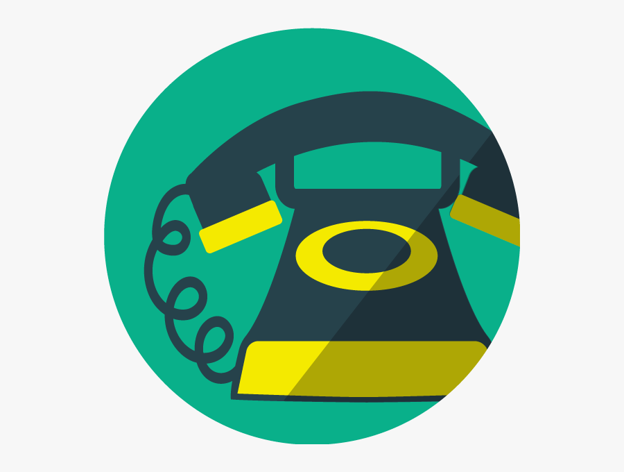 Telephone Icon - Circle, Transparent Clipart
