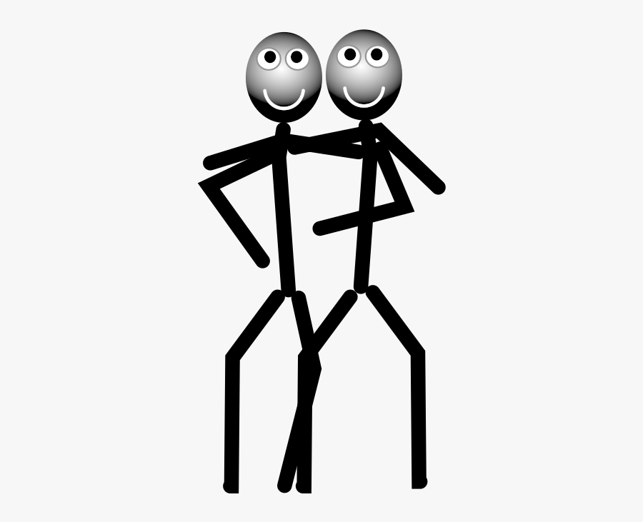 Stickman With Friend Clip Arts - Cartoon, Transparent Clipart