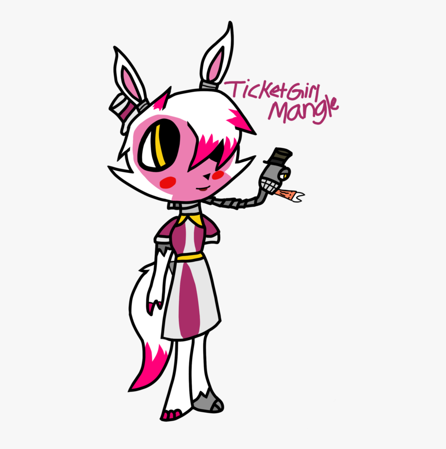 Ticket Girl Mangle By Dxc-smash - Cartoon, Transparent Clipart