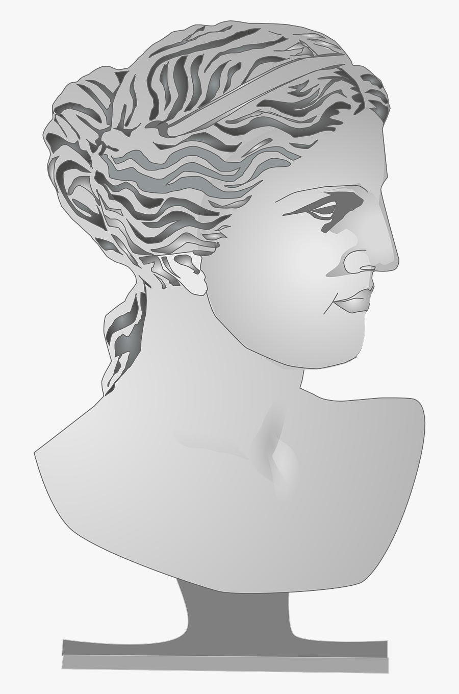 Greek Goddess Bust - Greek Goddess Statue Clipart, Transparent Clipart