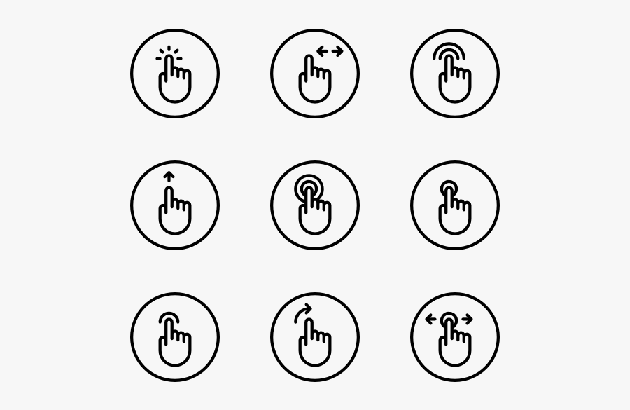 Gesture Set - Simbolo Do Registro Da Marca, Transparent Clipart