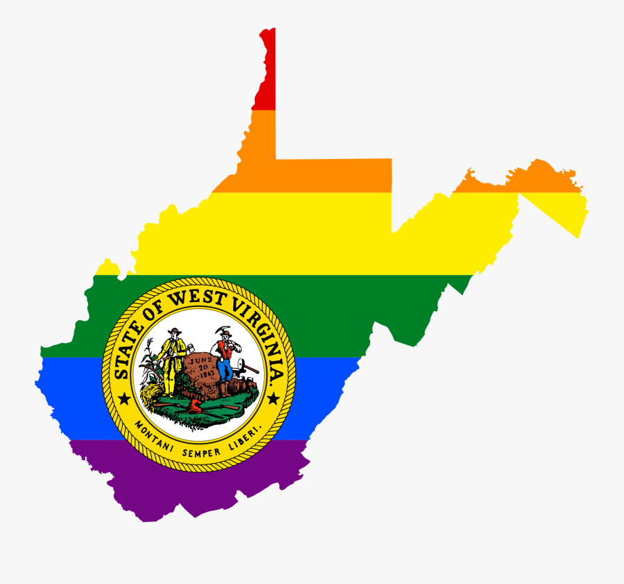 West Virginia Glbt - Blue Wv State Outline, Transparent Clipart