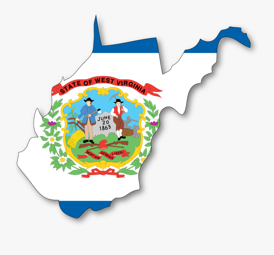 Printable West Virginia State Flag, Transparent Clipart