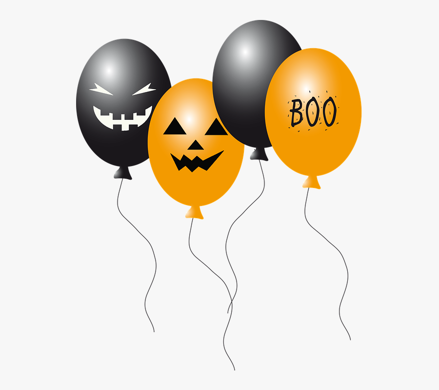 Balloon, Ballons, Halloween, Black, Gold, Creepy, Faces, Transparent Clipart
