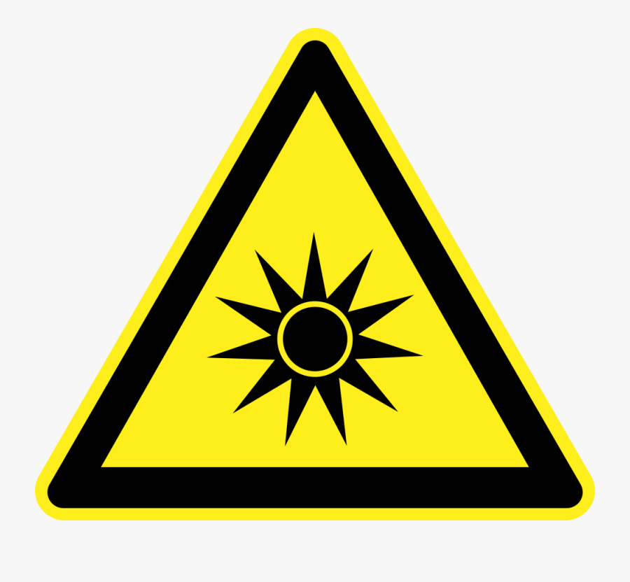 Optical Radiation Warning Sign, Transparent Clipart
