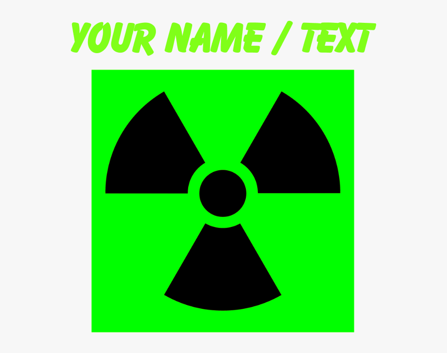 Custom Green Radioactive Sign Mousepad, Transparent Clipart