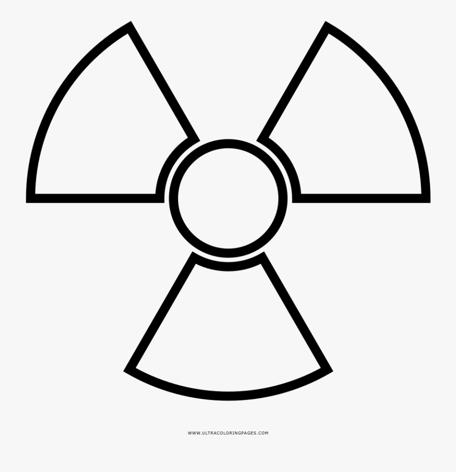 Radiation Coloring Page - Caution Danger, Transparent Clipart