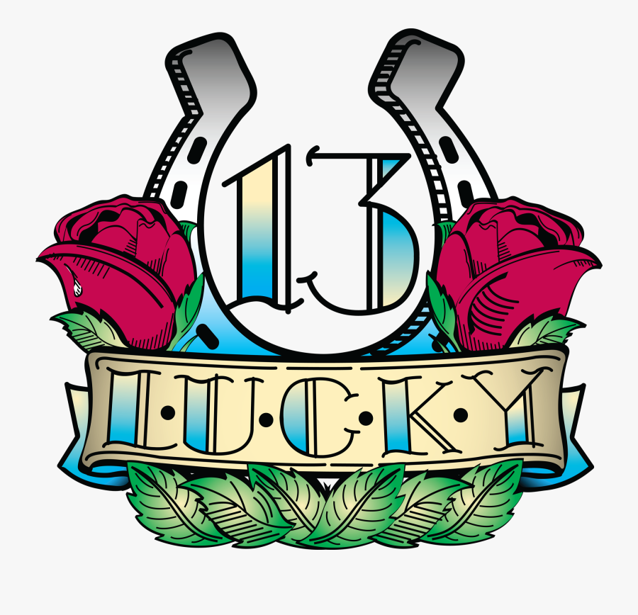 Lucky 13 Tattoo Designs - Lucky 13 Old School Tattoo, Transparent Clipart