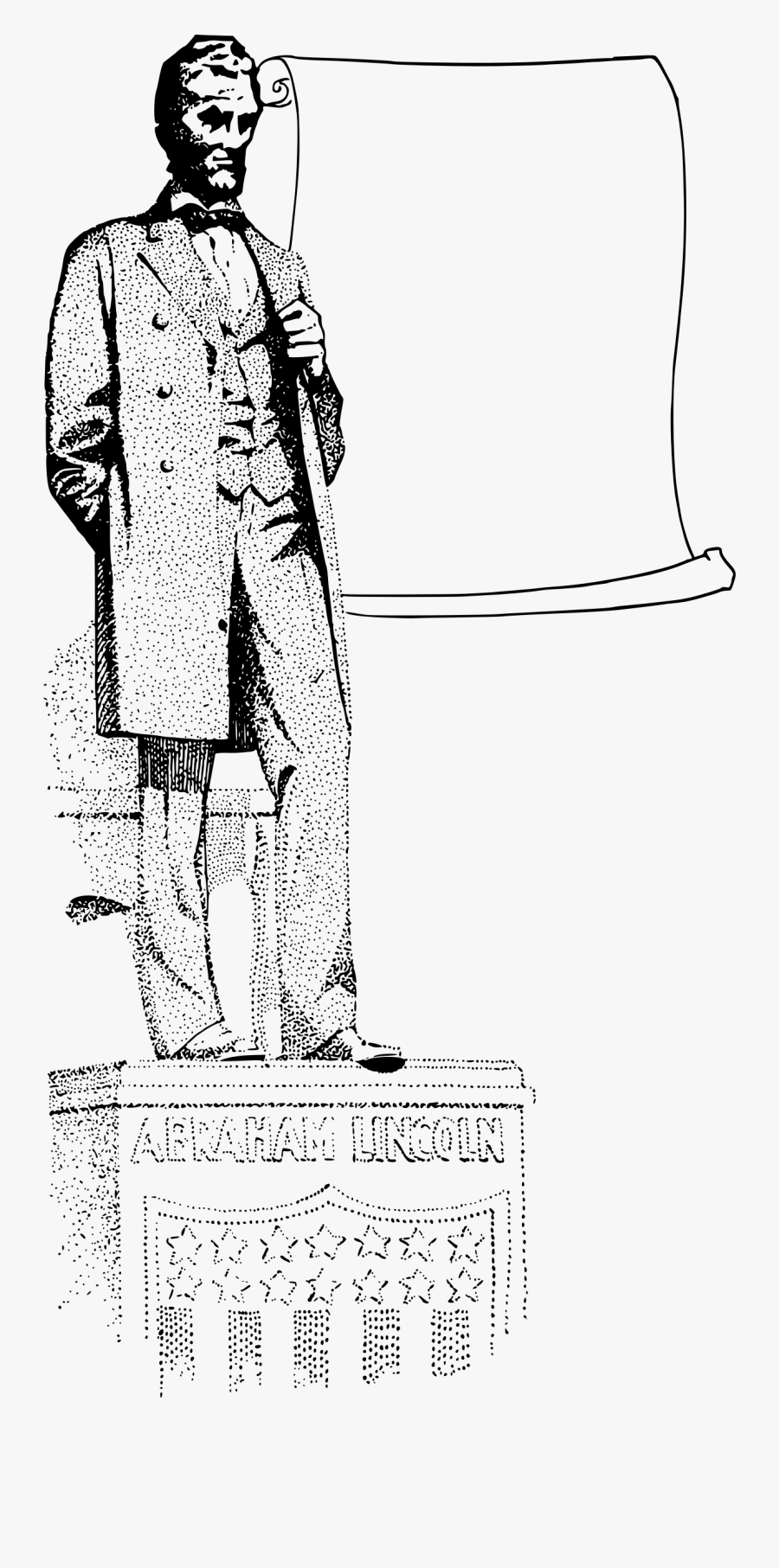 Abe Frame Clip Arts - Abraham Lincoln Standing Drawings, Transparent Clipart