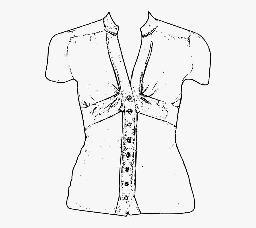 Clothing, Women, Blouse, Ladies, Vogue, Garment - Clip Art Blouse, Transparent Clipart