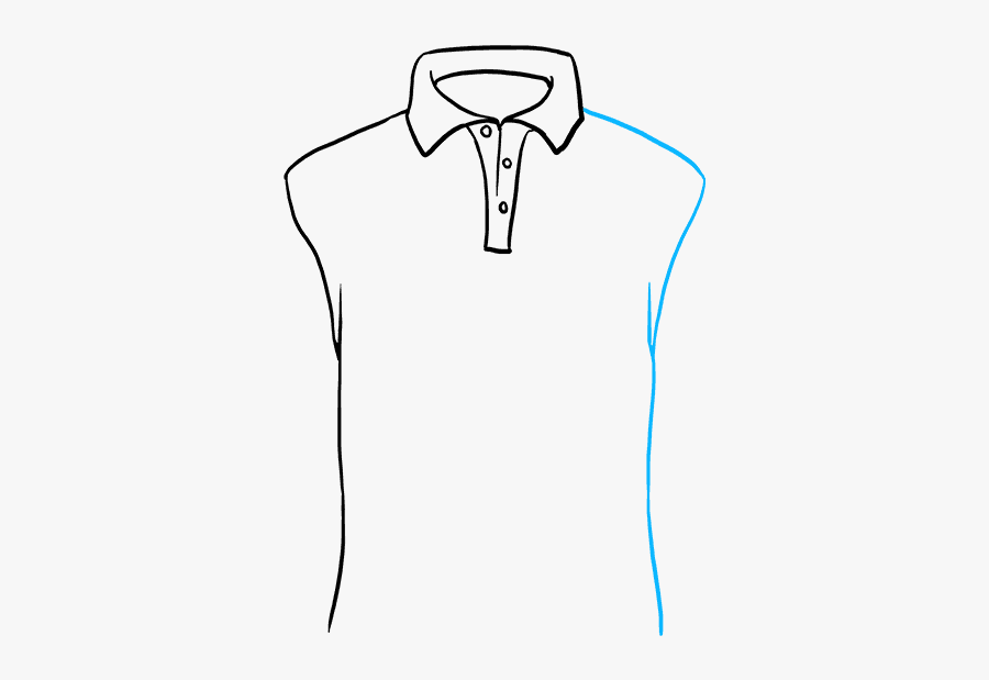 T-shirt Linear Icon - Draw A Collared Shirt, Transparent Clipart