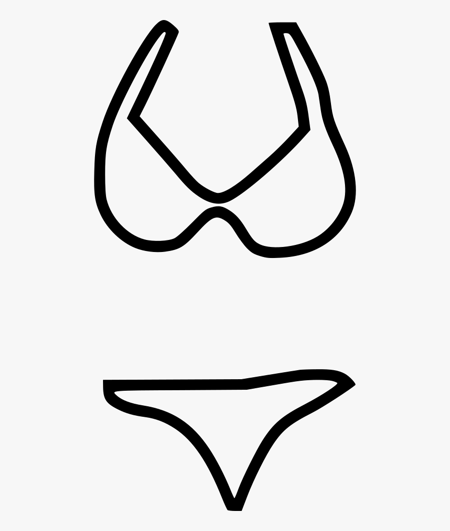 Bikini Wear Lingerie Swim Suit - Swimming Suit White Icon, Transparent Clipart