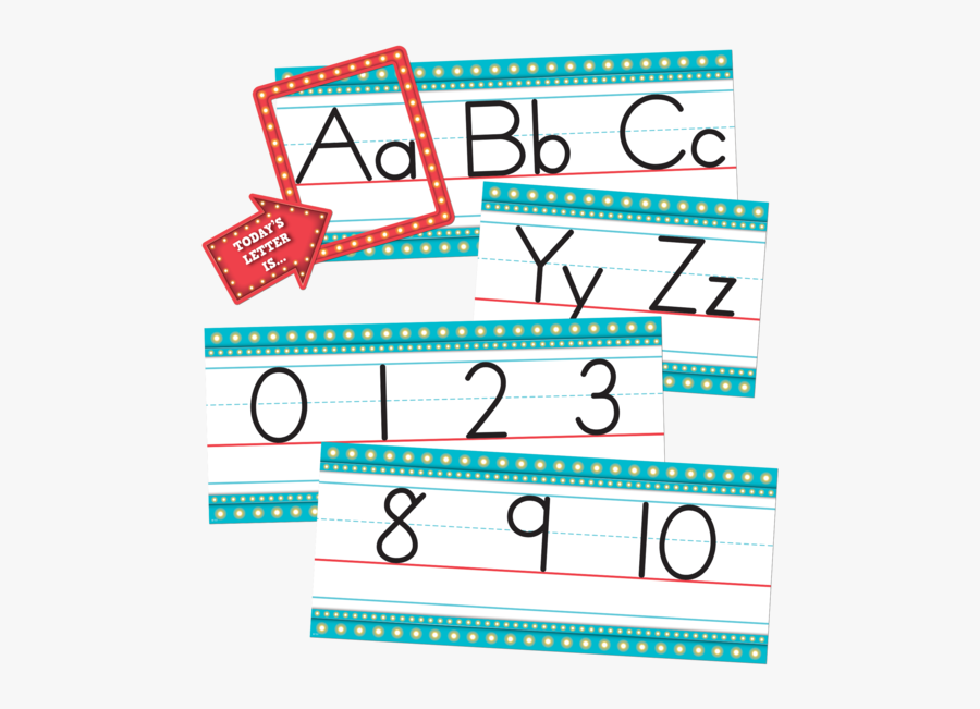 Classroom Alphabet Banner Modern, Transparent Clipart