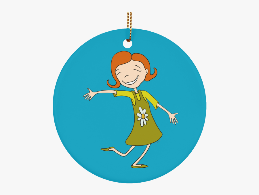 Dancing Lady Limited Edition Ceramic Ornament Aqua - Cartoon, Transparent Clipart