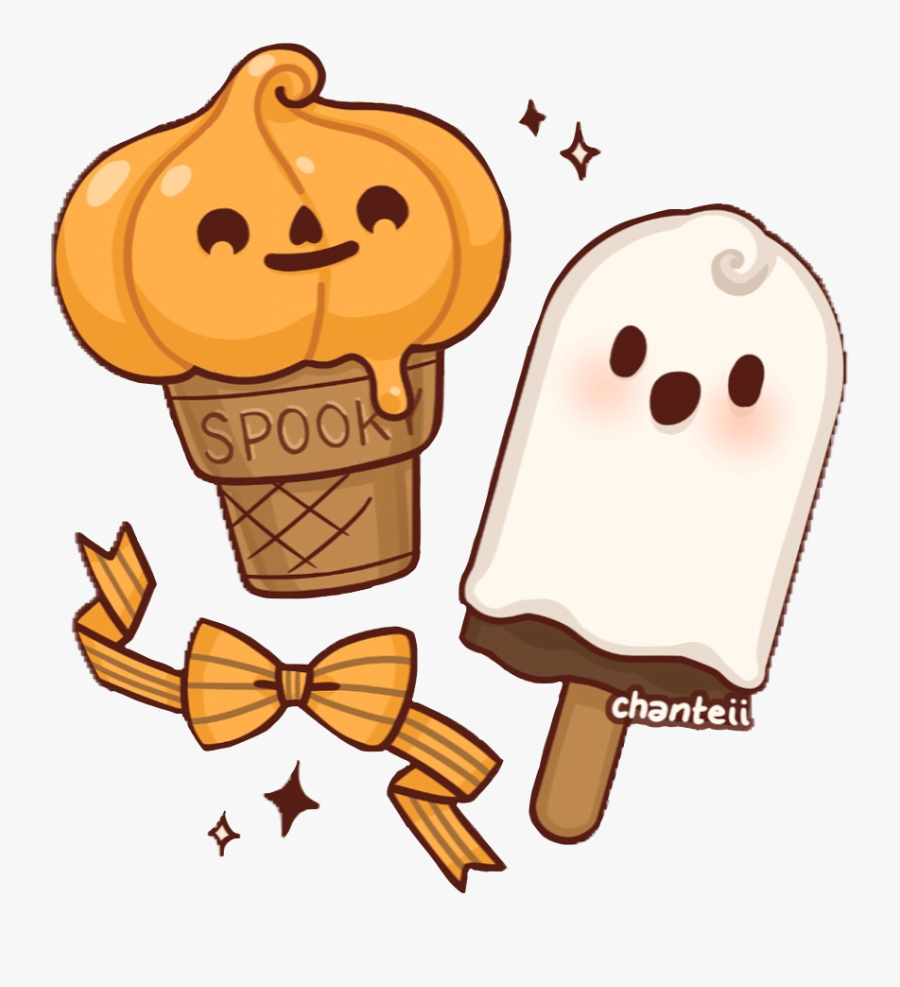 #halloween #pumpkin #ghost #kawaii #cute #freetoedit - Cute Kawaii Pumpkins For Halloween, Transparent Clipart