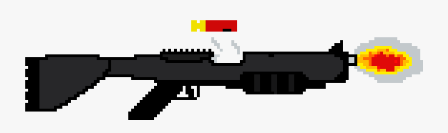 Transparent Shotgun Pixel Art - Assault Rifle, Transparent Clipart